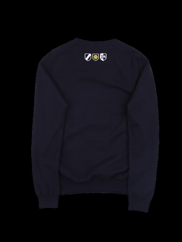 빅로고 라운드 긴팔 니트