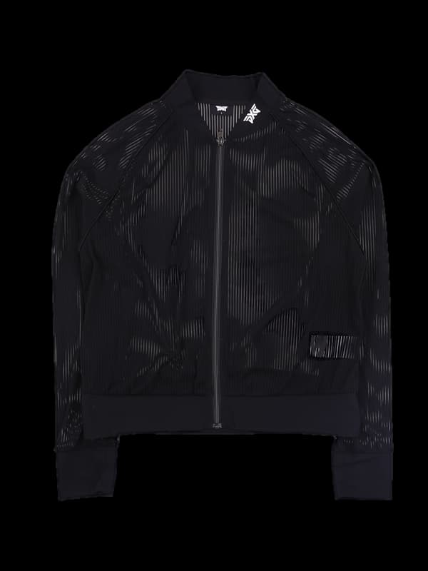 스트라이프 긴팔 집업