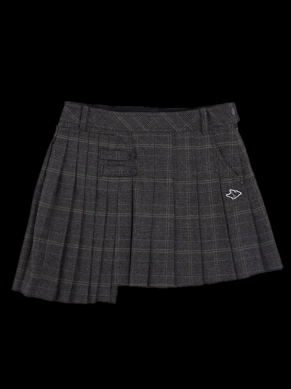 체크 플리츠 스커트