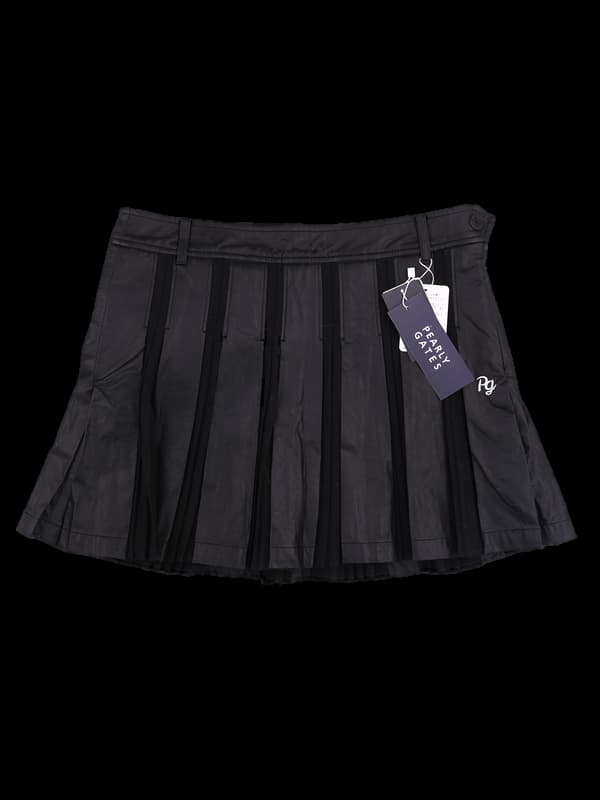 [새상품] 가죽 플리츠 스커트