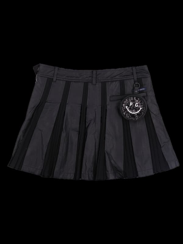 [새상품] 가죽 플리츠 스커트