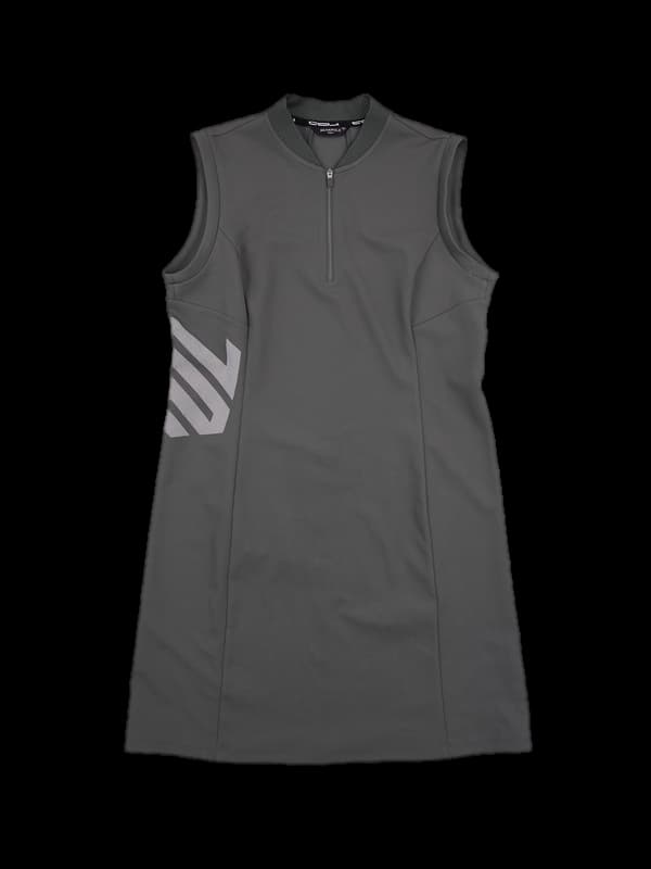 로고 민소매 원피스