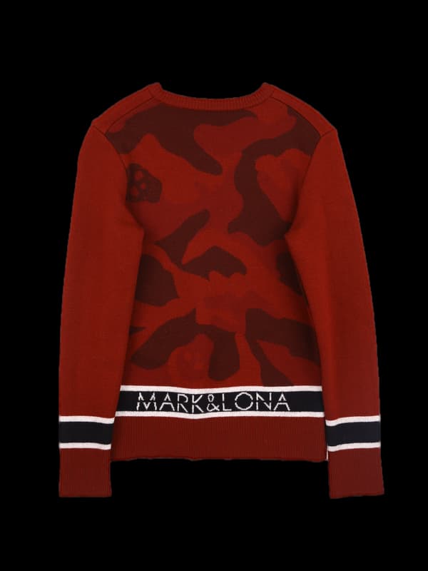 로고패턴 긴팔니트