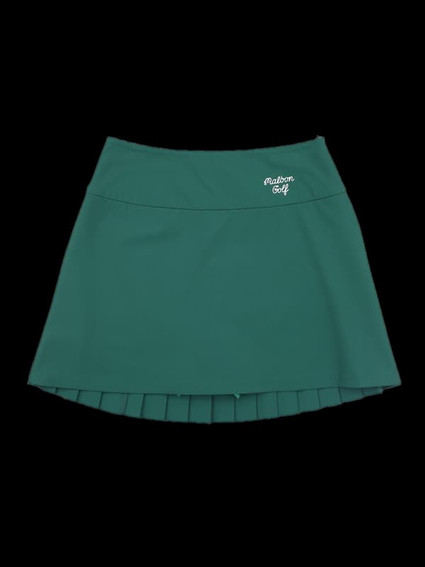 빅로고 플리츠스커트