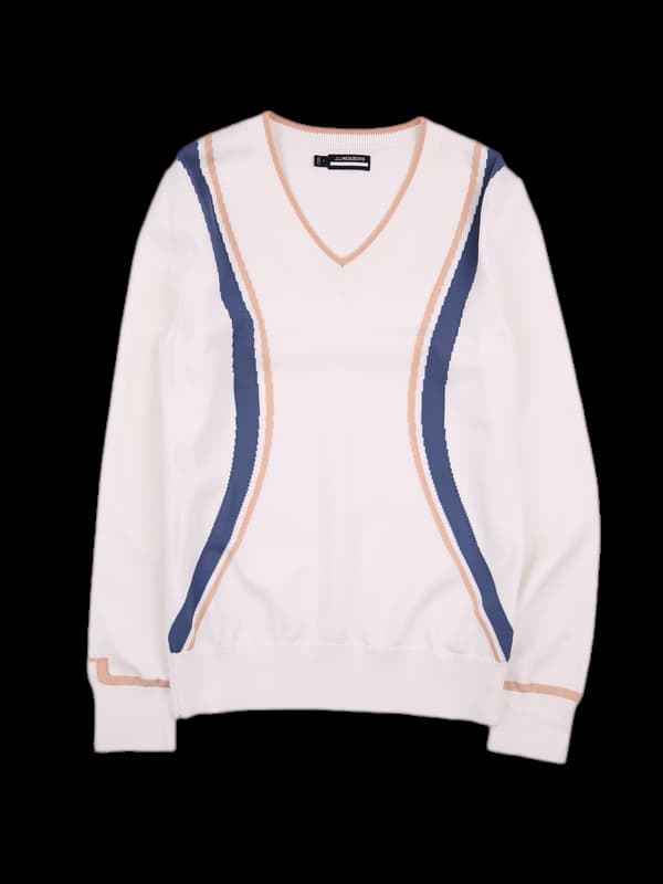 배색칼라 긴팔니트