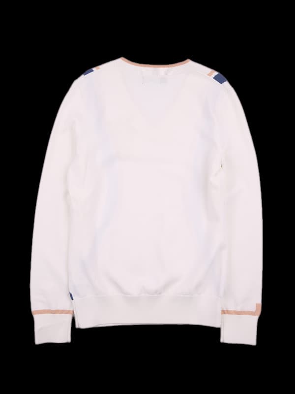 배색칼라 긴팔니트