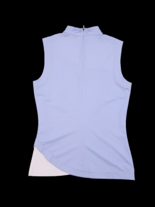 배색 칼라 민소매