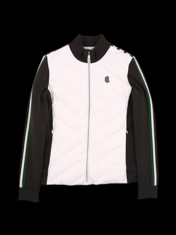 로고다운 니트집업 