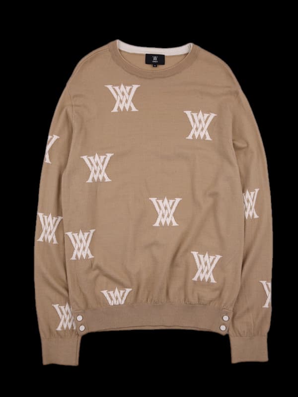 로고패턴 긴팔니트