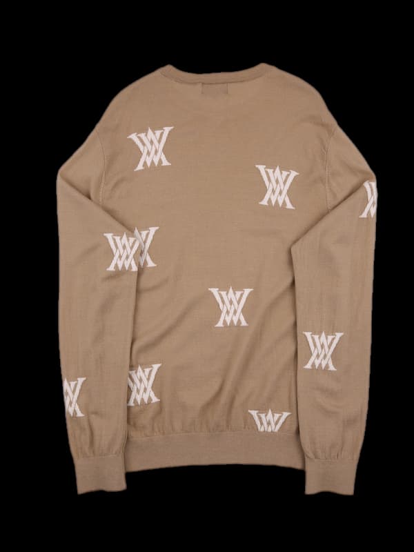 로고패턴 긴팔니트