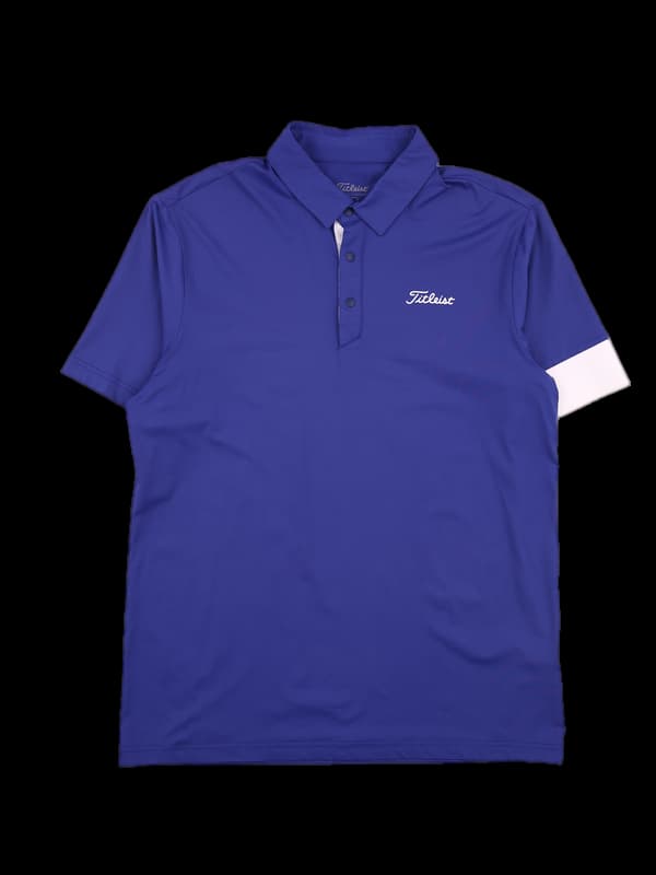 [남성] 배색 로고 카라 반팔