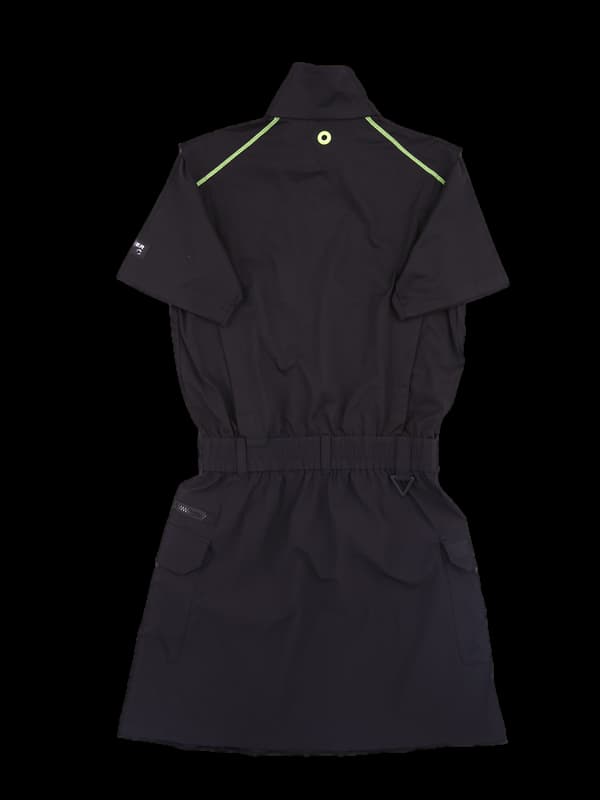 로고 하프집업 원피스