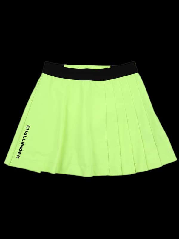 로고 플리츠 스커트