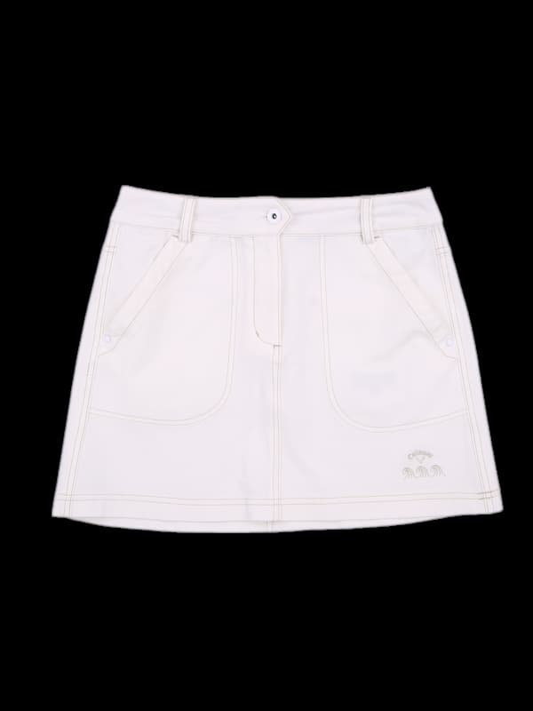 로고 스티치 스커트
