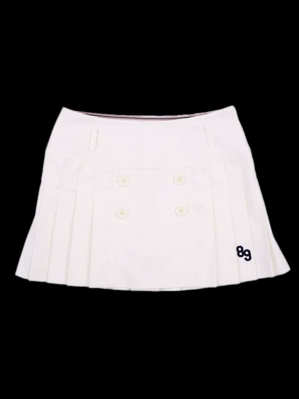 투 버튼 스커트