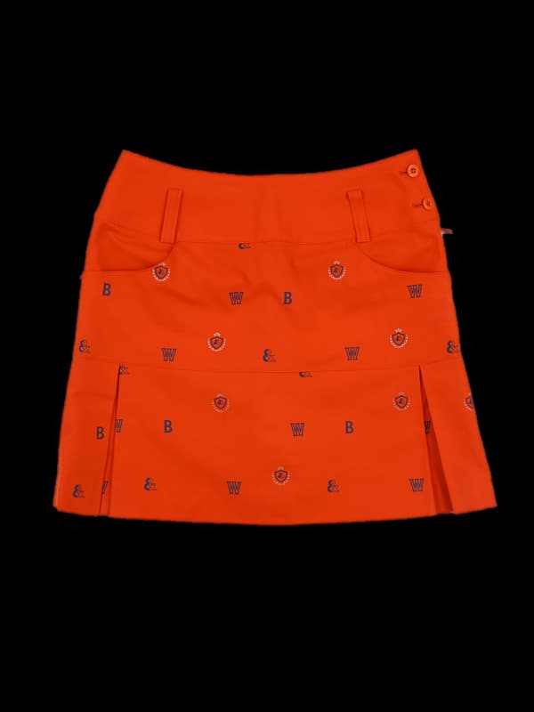 로고패턴  사선스커트