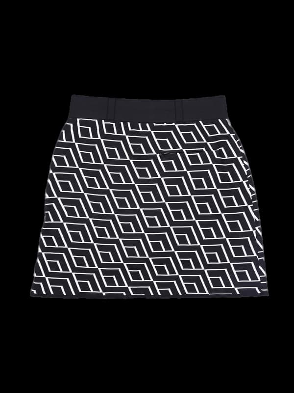 로고패턴 니트스커트