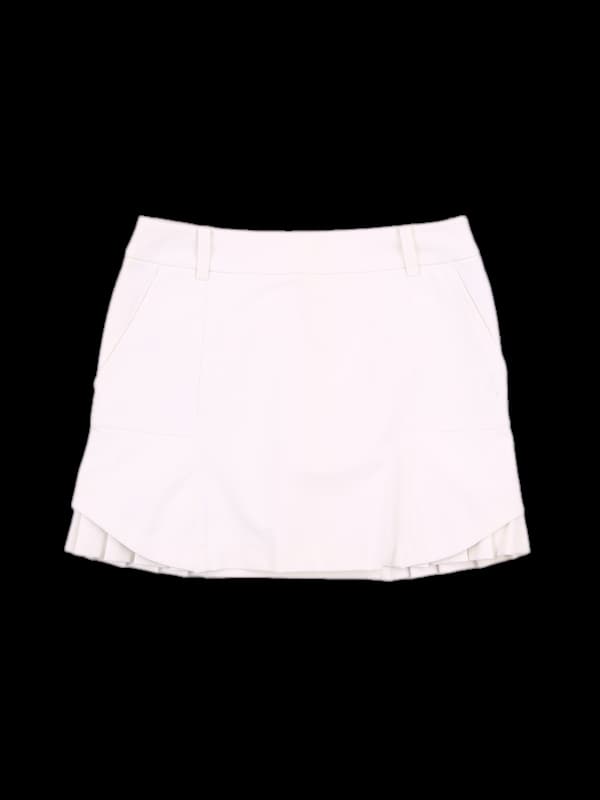 로고 플레어 스커트