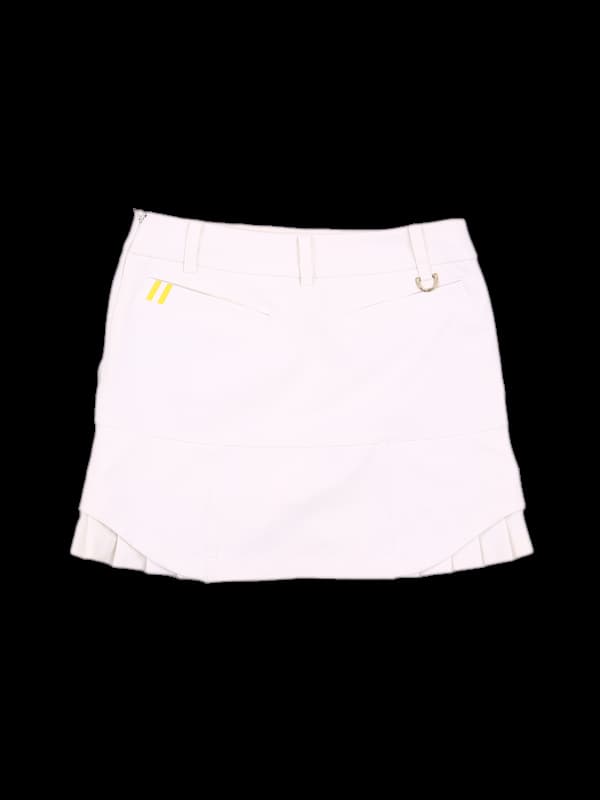 로고 플레어 스커트