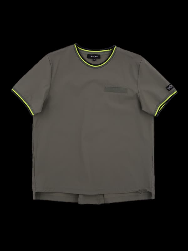 배색 라운드 반팔