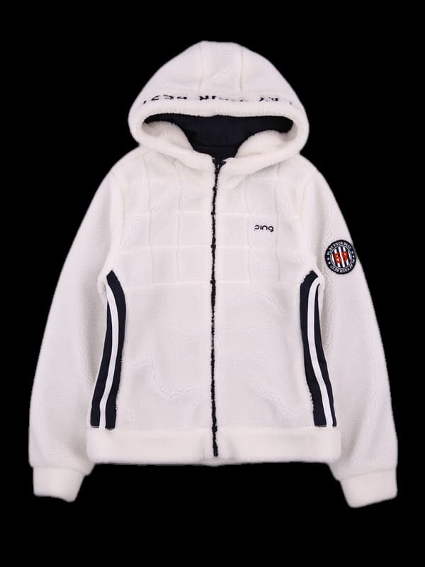 로고후드 플리츠집업