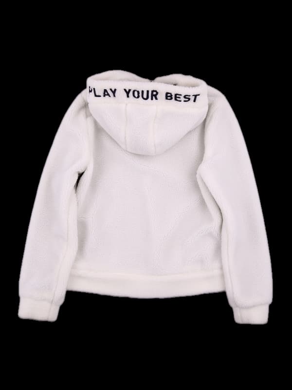 로고후드 플리츠집업