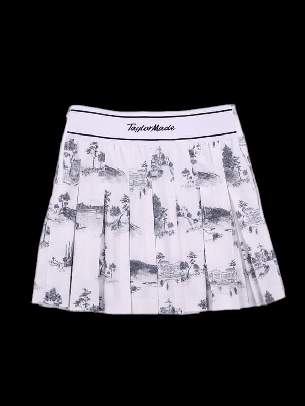 패턴 플리츠 스커트