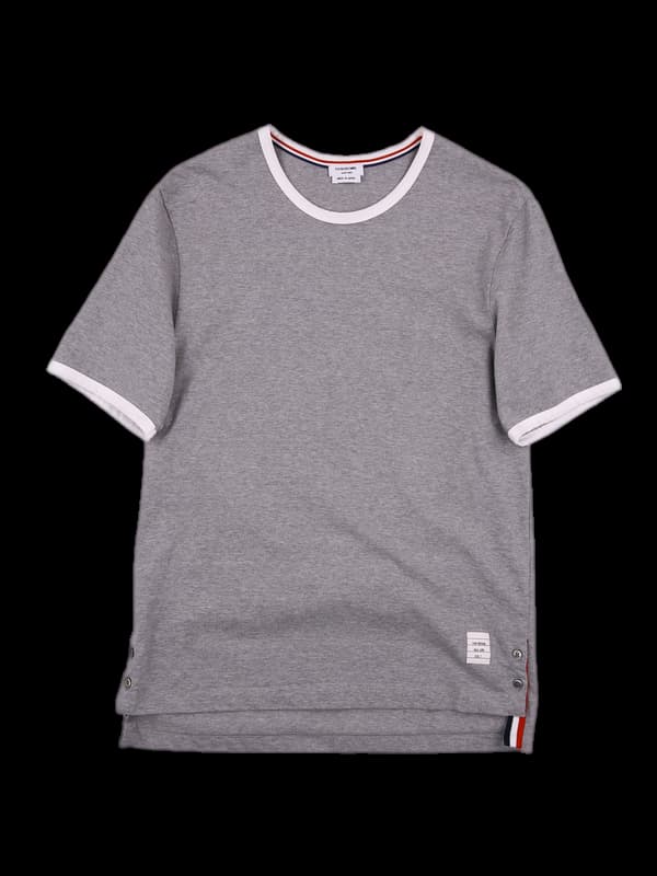 [남성] 배색 라운드 반팔