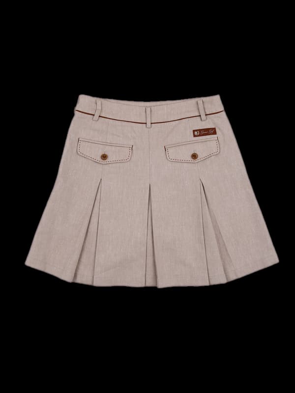 린넨 주름 스커트