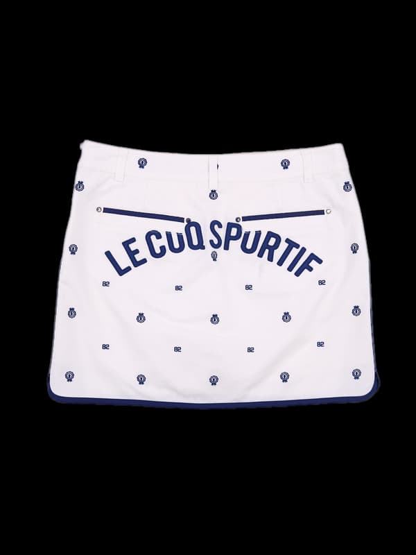 로고 패턴 스커트