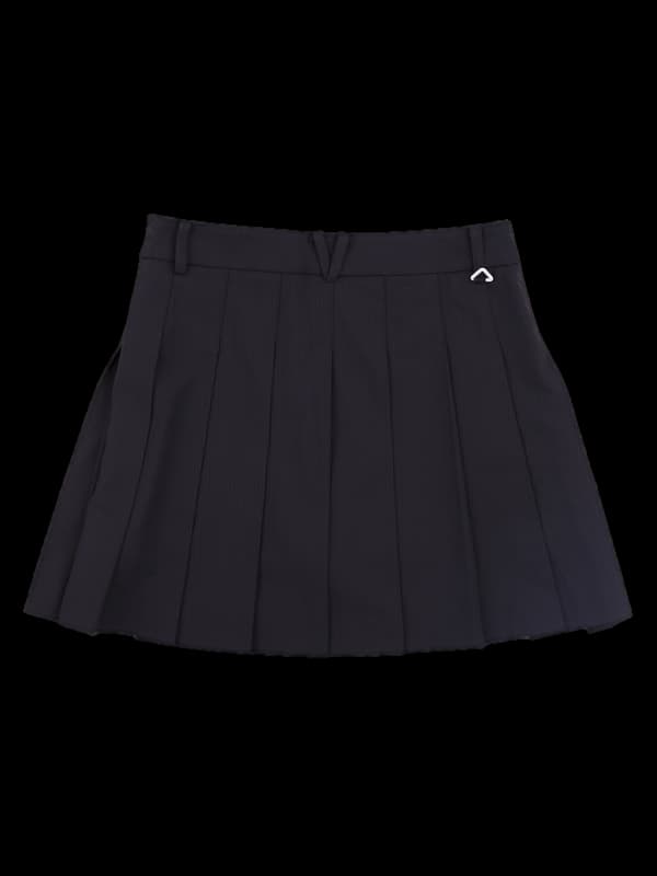 로고 플리츠 스커트