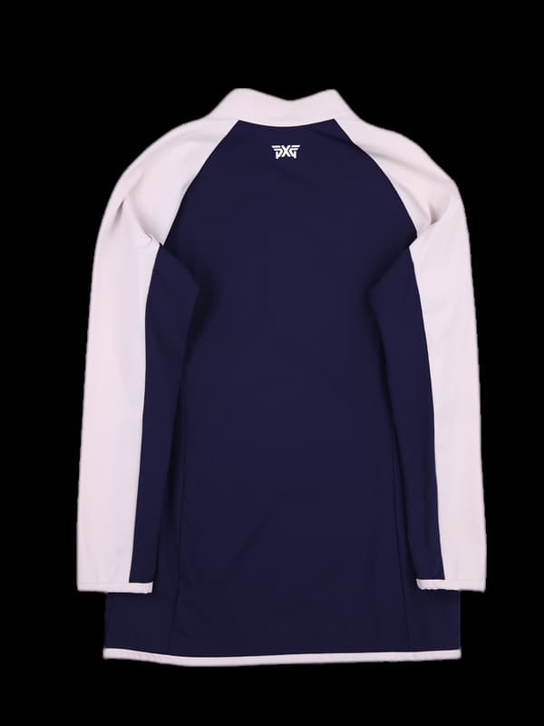 로고배색  하프집업긴팔