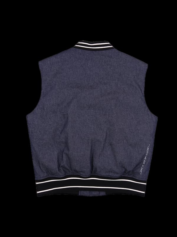 데님 패딩 베스트