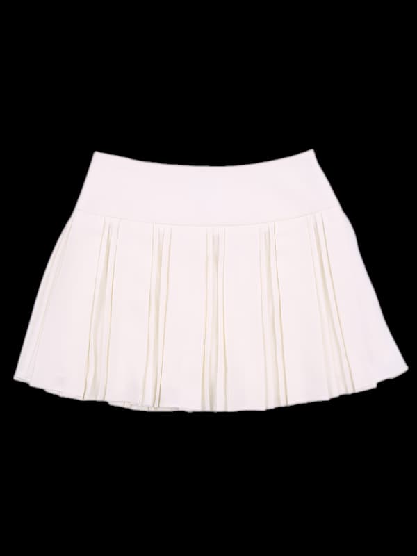 로고 주름 스커트