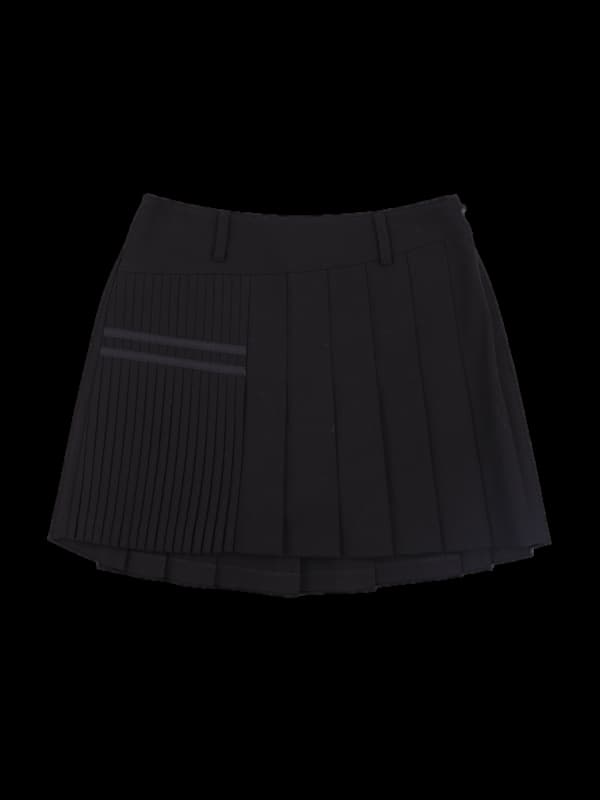 로고 언발 스커트