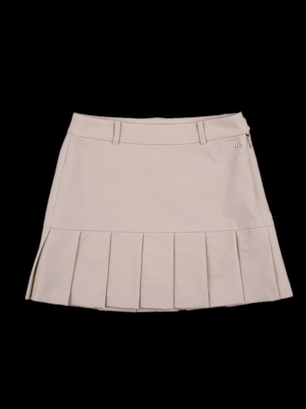 로고 주름 스커트