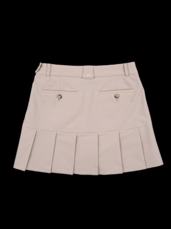 로고 주름 스커트