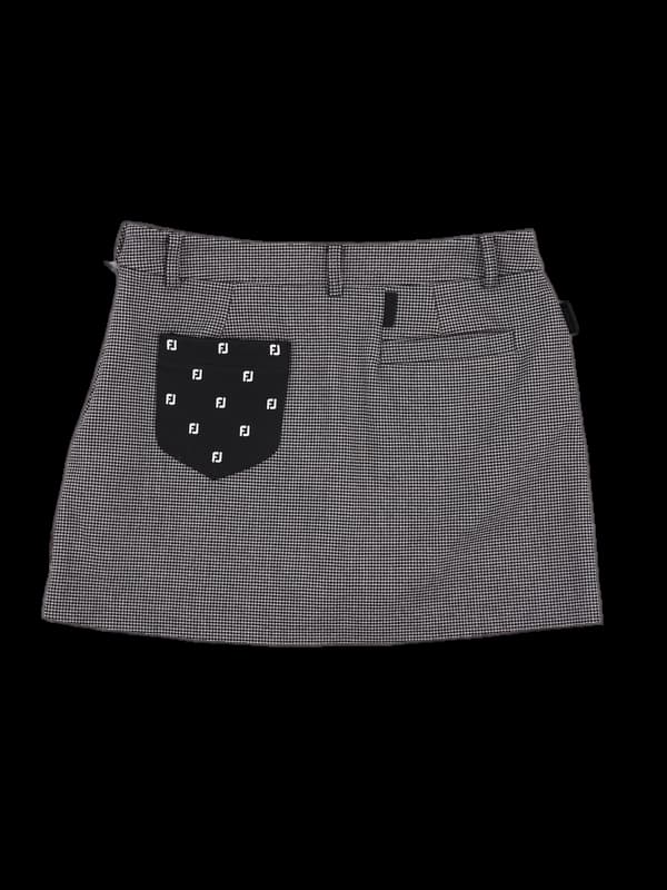 체크 로고 스커트
