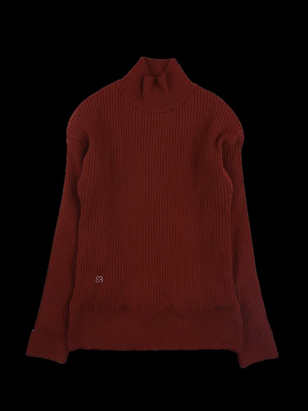 골지 하이넥 방풍니트