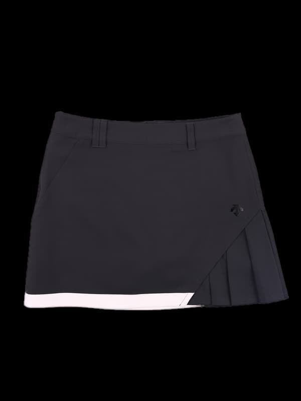 로고 사선 스커트