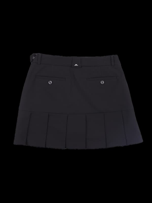 로고 주름 스커트