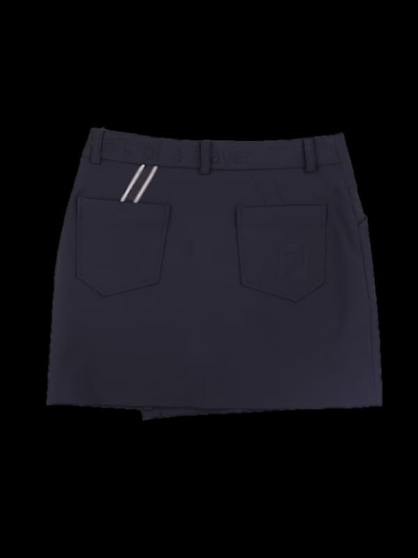 로고 언발 스커트