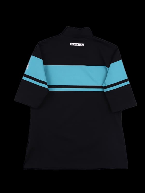 하이넥 배색 반팔티