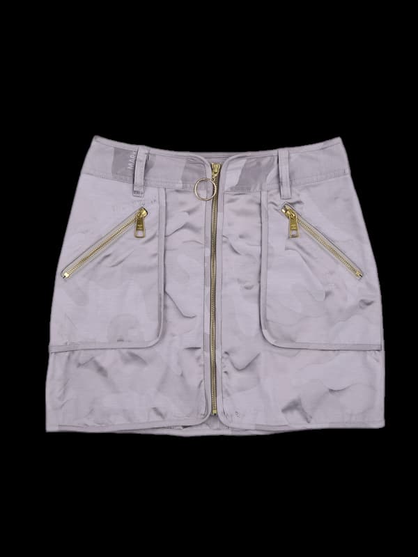 로고 패턴 스커트