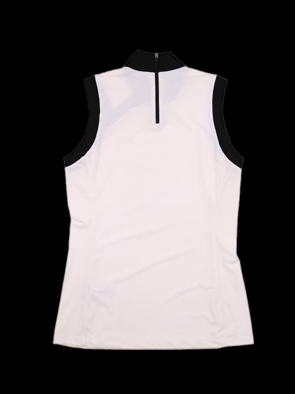 하이넥 배색 민소매