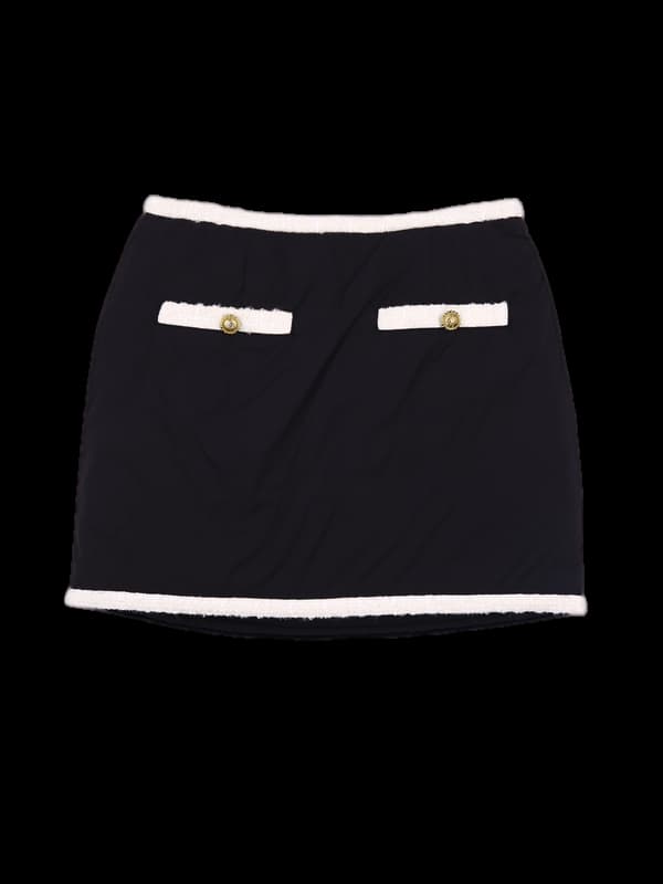 방풍 패딩 트위드 스커트