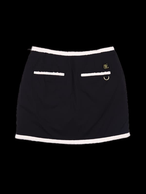 방풍 패딩 트위드 스커트