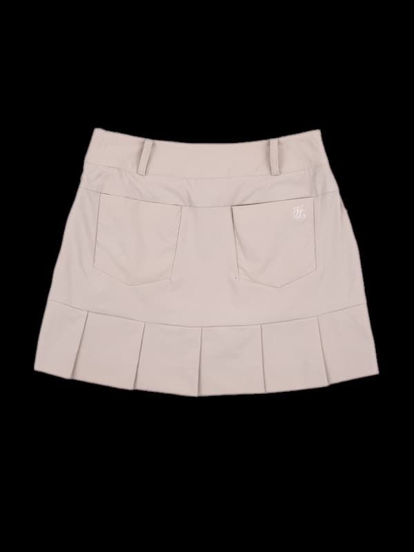 로고 주름 스커트