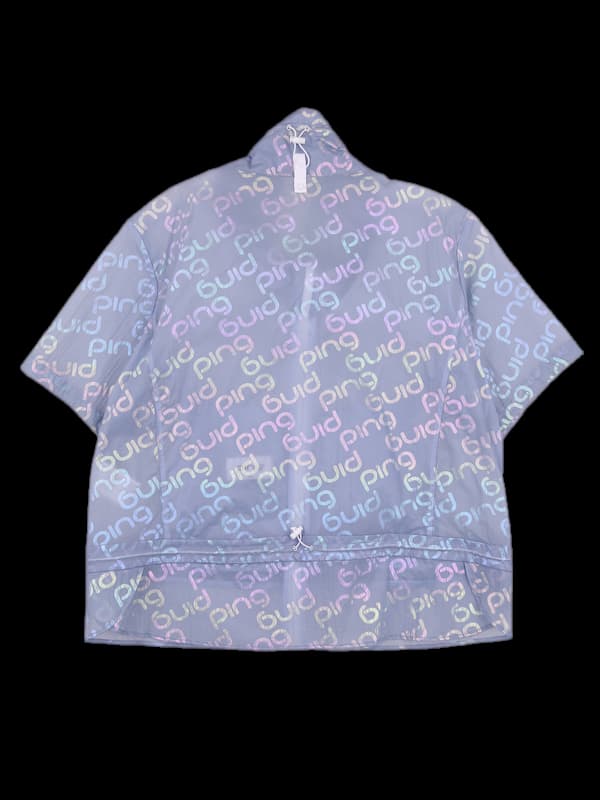 로고 패턴 반팔 집업