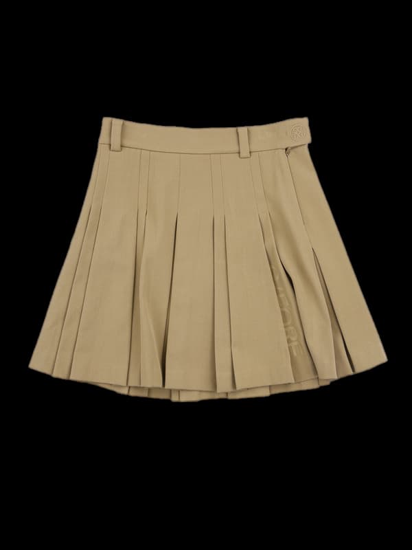 사이드 로고 플리츠 스커트